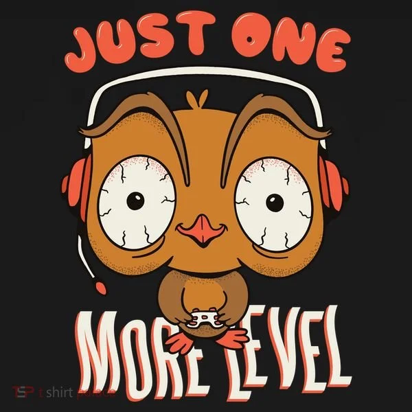 Just One More Level Owl Kids Long Sleeve Shirt