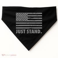 Just Stand Grey Style Flag USA-Made Doggie Bandana thumb 0
