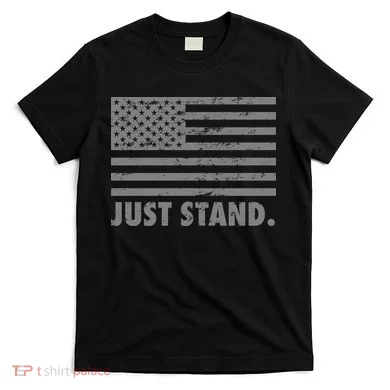 Just Stand Grey Style Flag T-Shirt