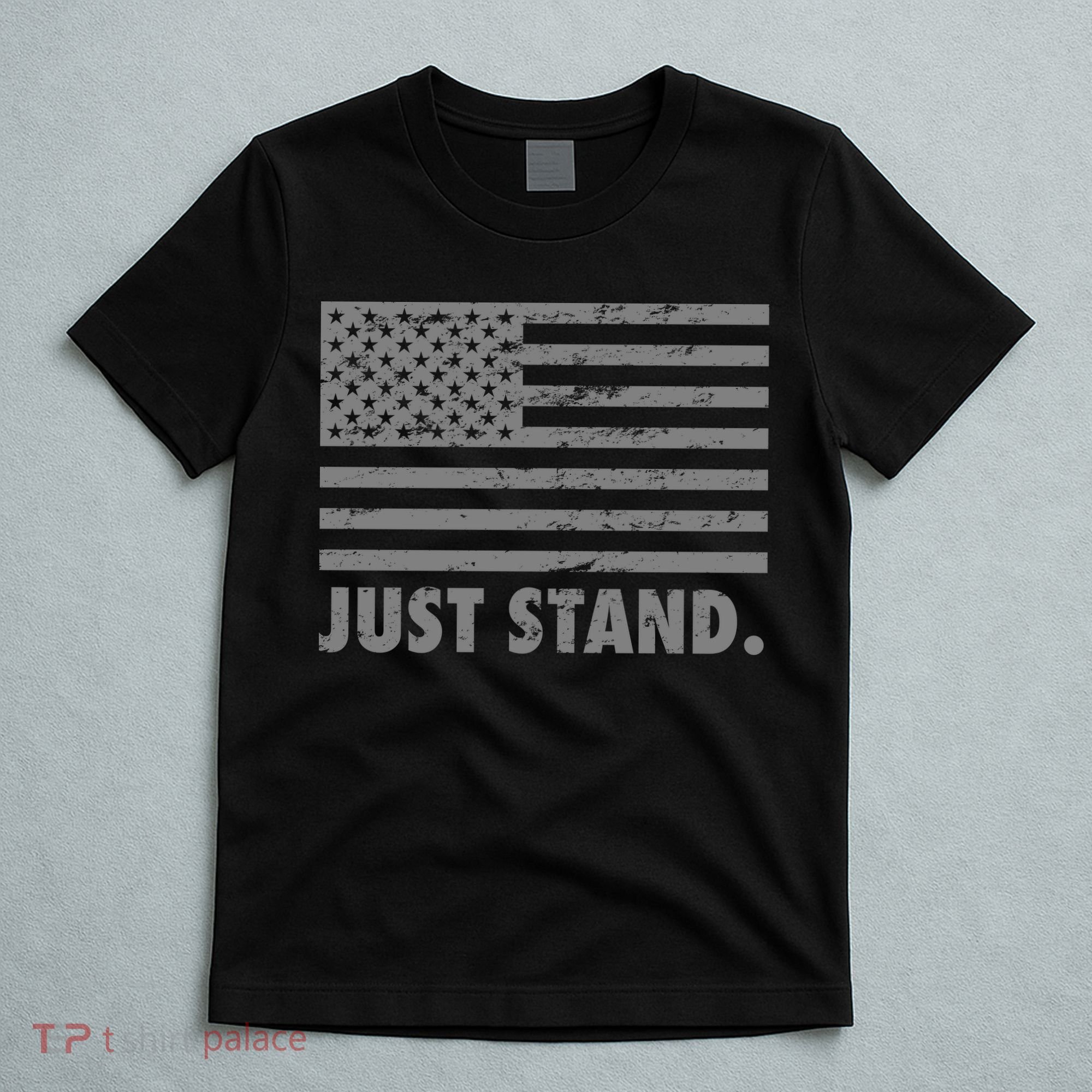 Just Stand Grey Style Flag T-Shirt
