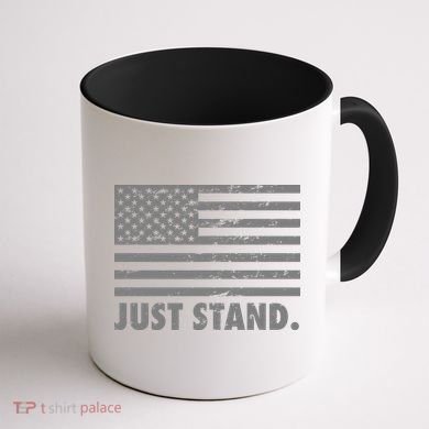Just Stand Grey Style Flag Coffee Mug back