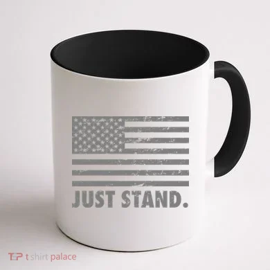 Just Stand Grey Style Flag Coffee Mug back