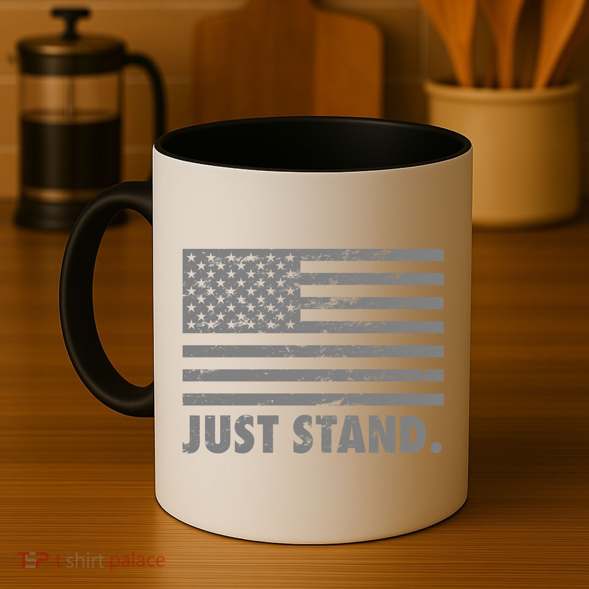 Just Stand Grey Style Flag Coffee Mug