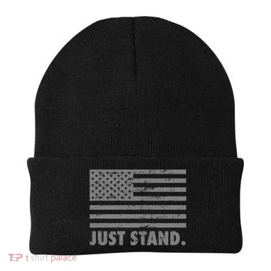 Just Stand Grey Style Flag Beanie