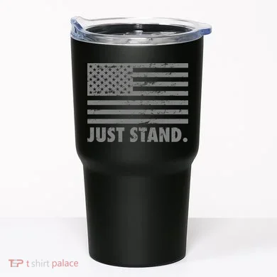 Just Stand Grey Style Flag Tumbler
