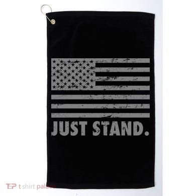 Just Stand Grey Style Flag Golf Towel