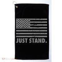 Just Stand Grey Style Flag Golf Towel thumb 0