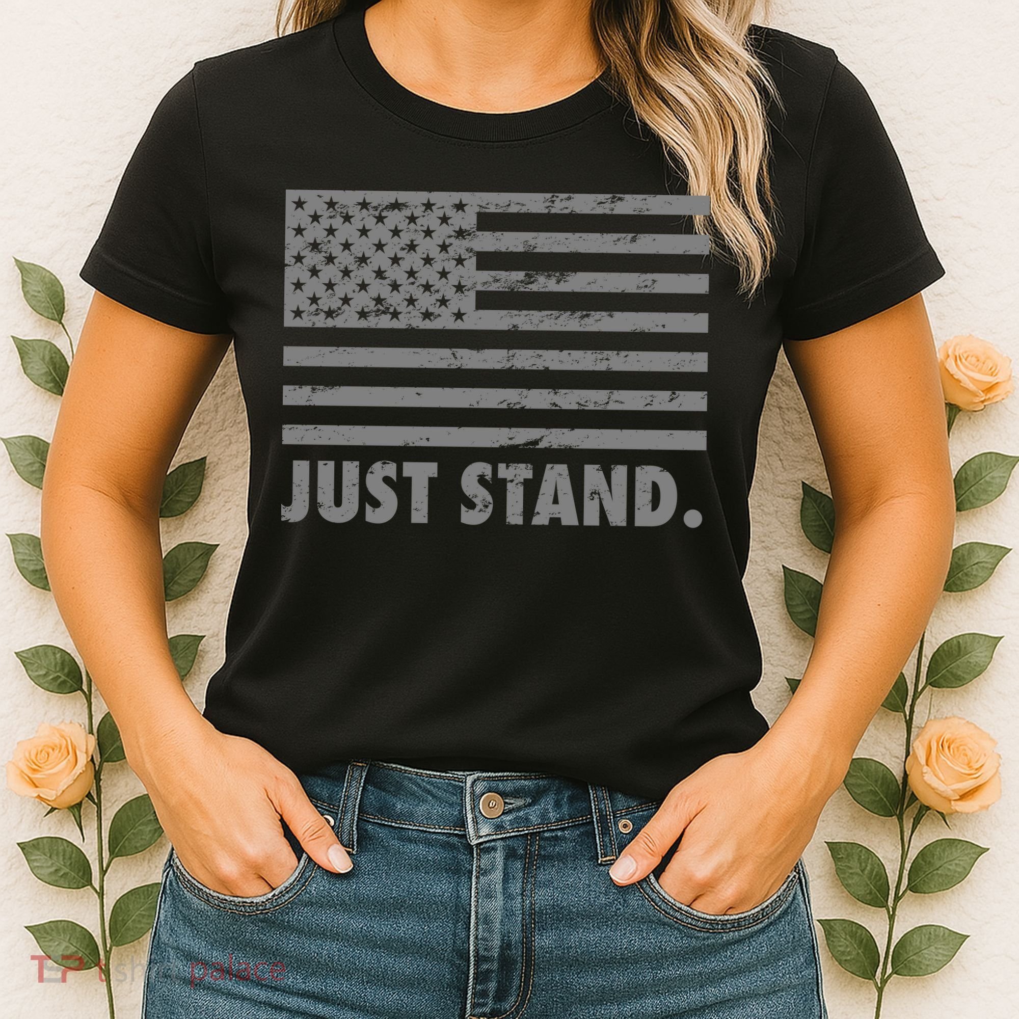 Just Stand Grey Style Flag Women's T-Shirt