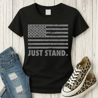 Just Stand Grey Style Flag Women's T-Shirt thumb 3