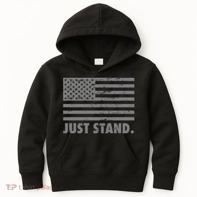 Just Stand Grey Style Flag Kids Hoodie