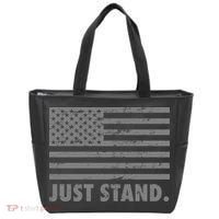 Just Stand Grey Style Flag Tote Bag thumb 0
