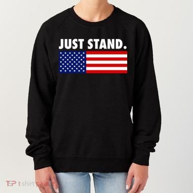 Just Stand Striped American Flag Women's Sweatshirt