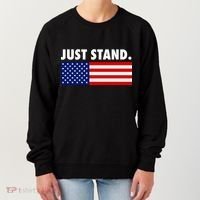 Just Stand Striped American Flag Women's Sweatshirt thumb 0