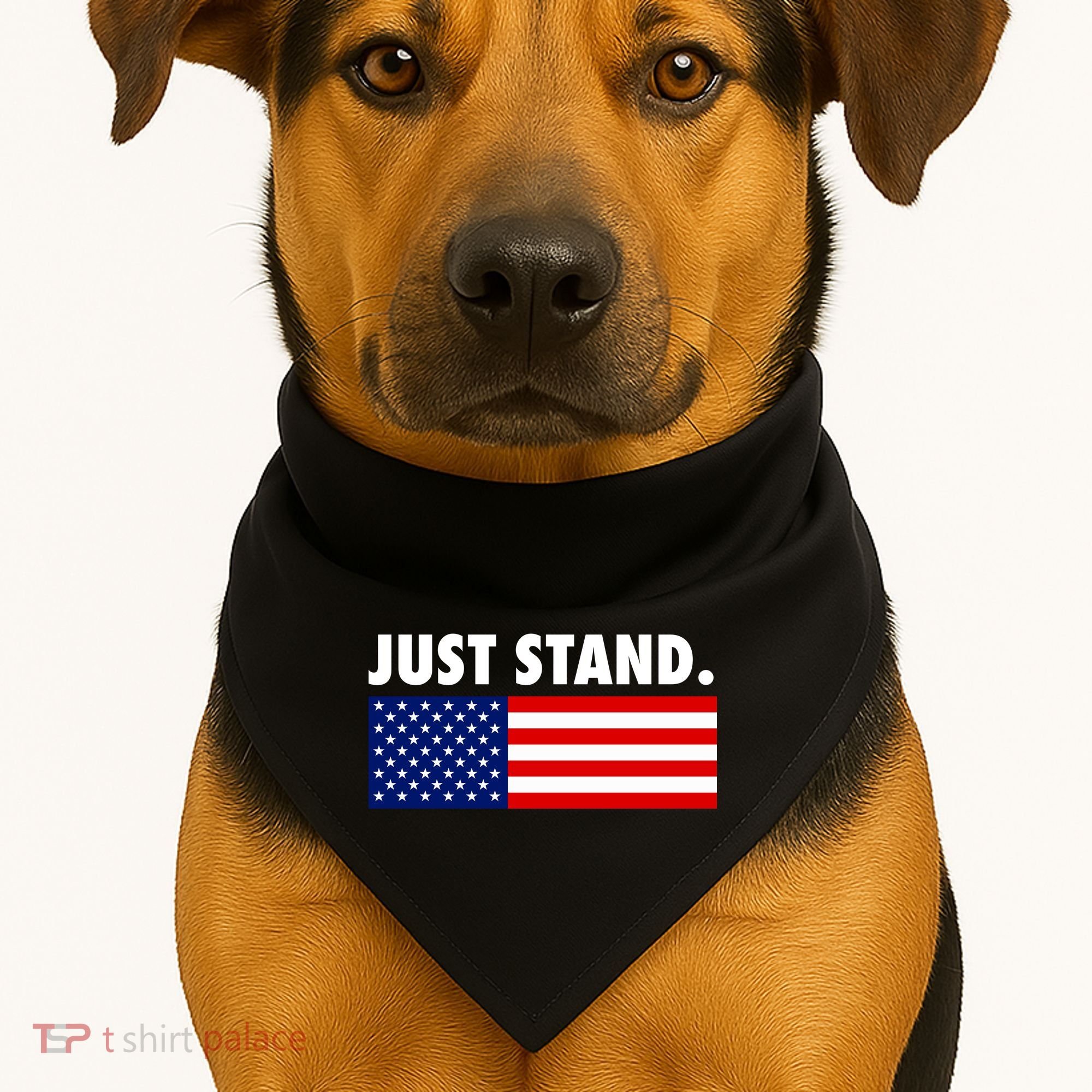 Just Stand Striped American Flag USA-Made Doggie Bandana