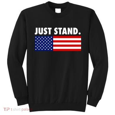 Just Stand Striped American Flag Sweatshirt