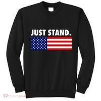 Just Stand Striped American Flag Sweatshirt thumb 0