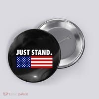Just Stand Striped American Flag Button thumb 0