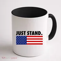 Just Stand Striped American Flag Coffee Mug thumb 1