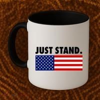 Just Stand Striped American Flag Coffee Mug thumb 2