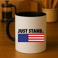 Just Stand Striped American Flag Coffee Mug thumb 4