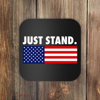 Just Stand Striped American Flag Coaster