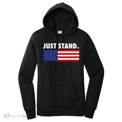 Just Stand Striped American Flag Women's Hoodie
