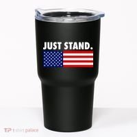 Just Stand Striped American Flag Tumbler thumb 0