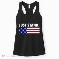 Just Stand Striped American Flag Women's Tank Top thumb 0
