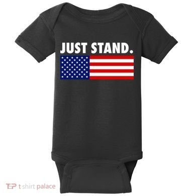 Just Stand Striped American Flag Baby Bodysuit