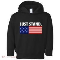 Just Stand Striped American Flag Toddler Hoodie thumb 0
