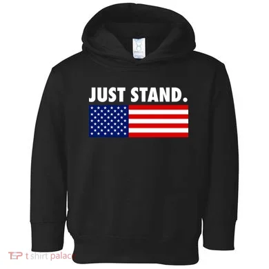 Just Stand Striped American Flag Toddler Hoodie