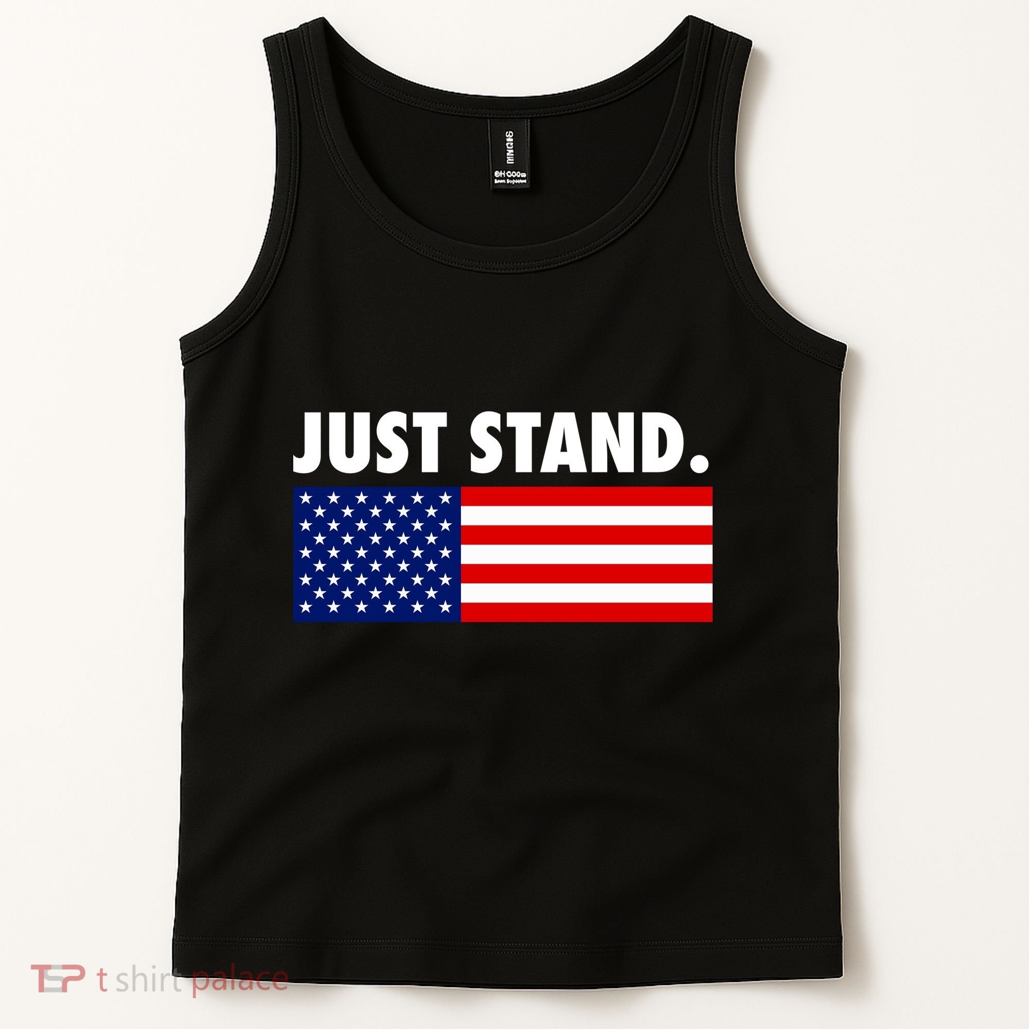 Just Stand Striped American Flag Tank Top