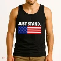 Just Stand Striped American Flag Tank Top thumb 3
