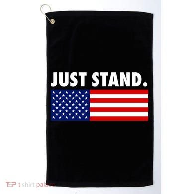 Just Stand Striped American Flag Golf Towel