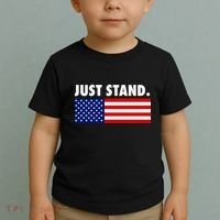Just Stand Striped American Flag Toddler T-Shirt thumb 2