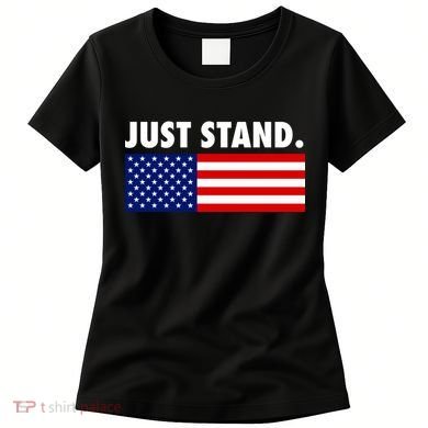 Just Stand Striped American Flag Women's T-Shirt