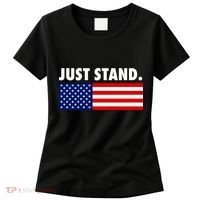 Just Stand Striped American Flag Women's T-Shirt thumb 0