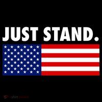 Just Stand Striped American Flag Women's T-Shirt thumb 6