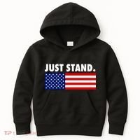 Just Stand Striped American Flag Kids Hoodie thumb 0