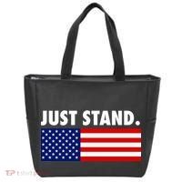 Just Stand Striped American Flag Tote Bag thumb 0