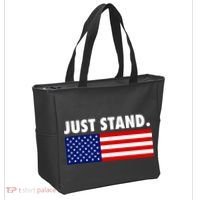 Just Stand Striped American Flag Tote Bag thumb 2