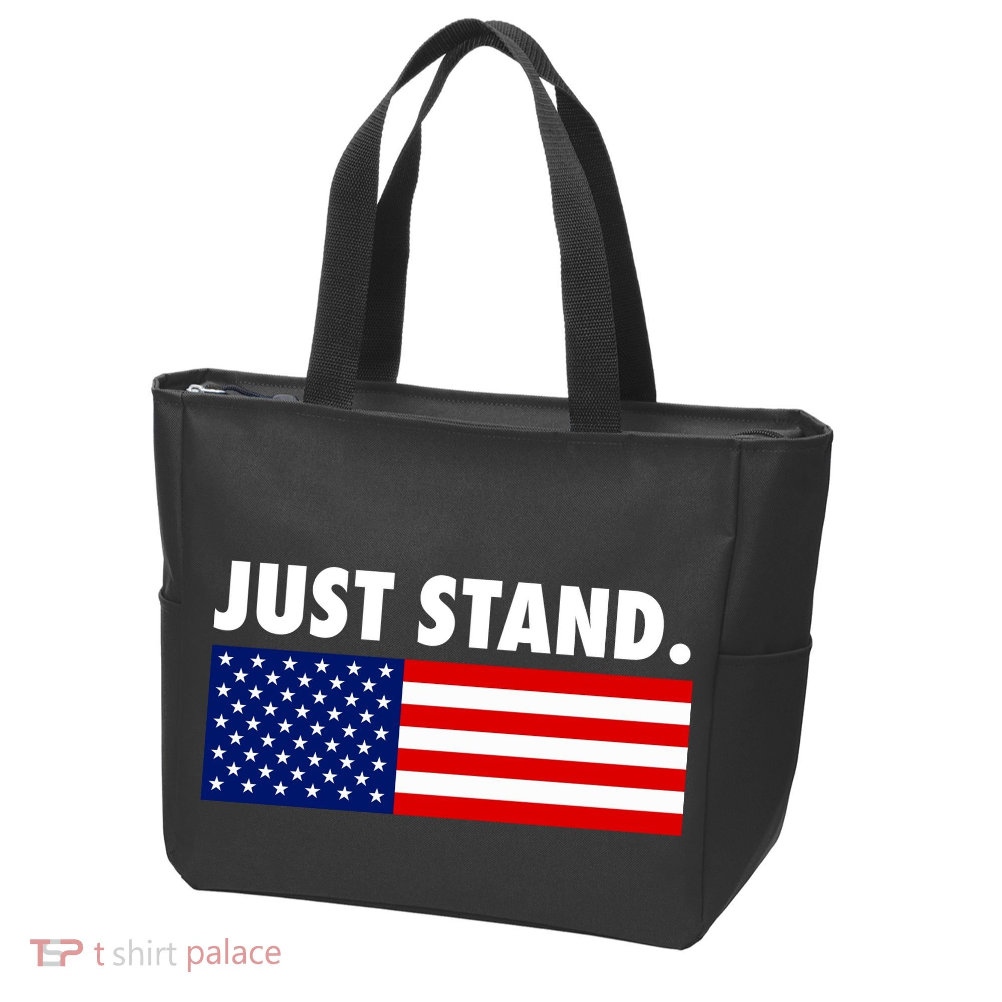 Just Stand Striped American Flag Tote Bag