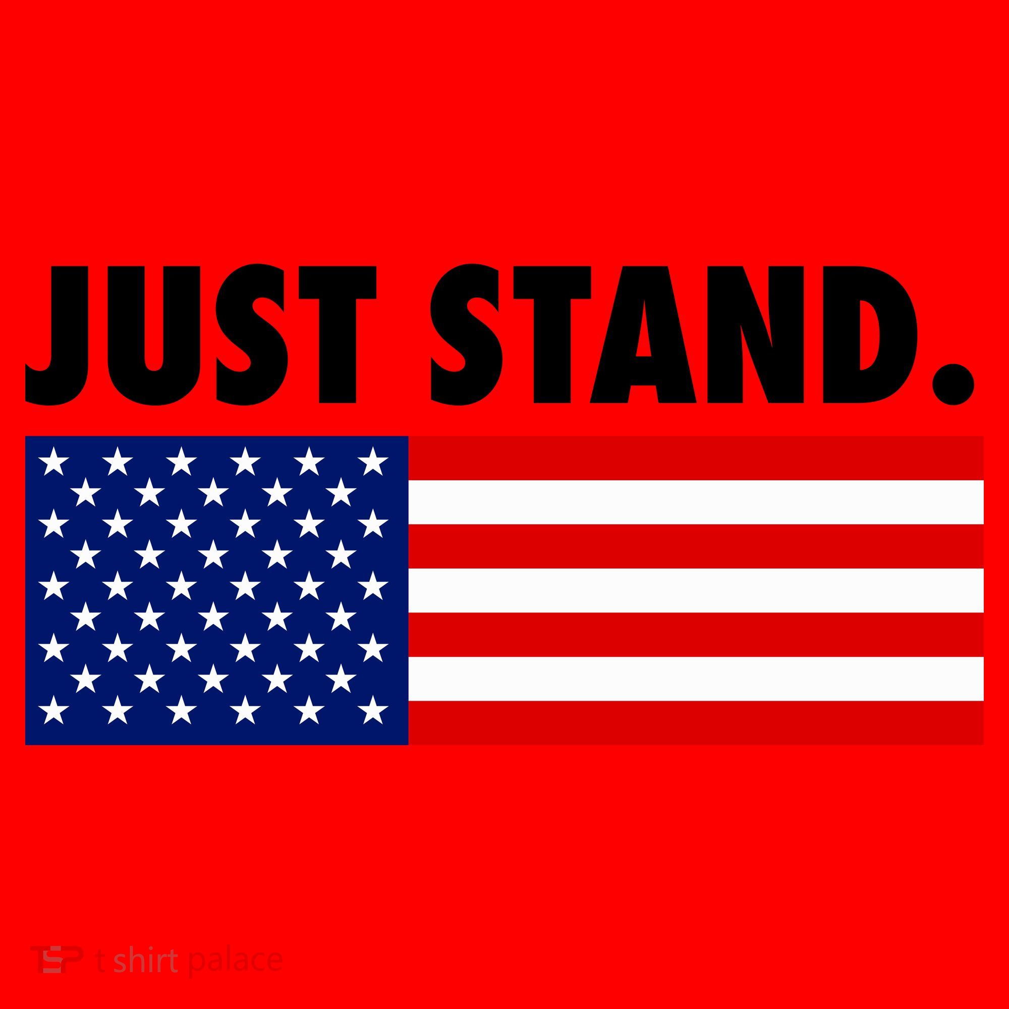 Just Stand Striped American Flag Santa Hat