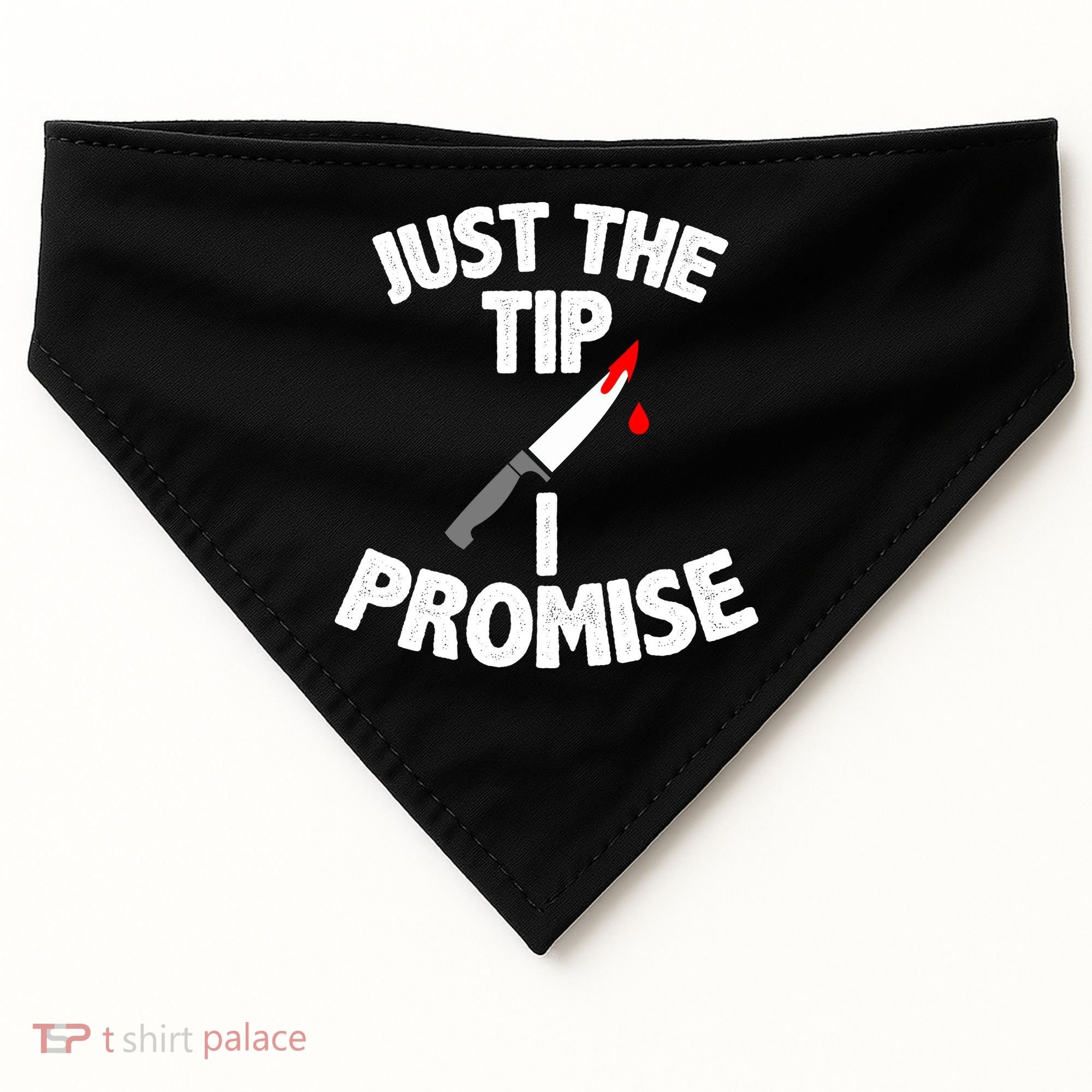 Just The Tip Funny Halloween Knife USA-Made Doggie Bandana