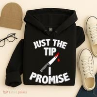 Just The Tip Funny Halloween Knife Hoodie thumb 4