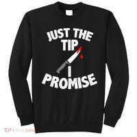 Just The Tip Funny Halloween Knife Sweatshirt thumb 0