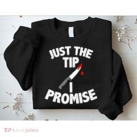 Just The Tip Funny Halloween Knife Sweatshirt thumb 2