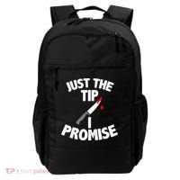 Just The Tip Funny Halloween Knife Backpack thumb 0
