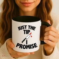Just The Tip Funny Halloween Knife Coffee Mug thumb 3