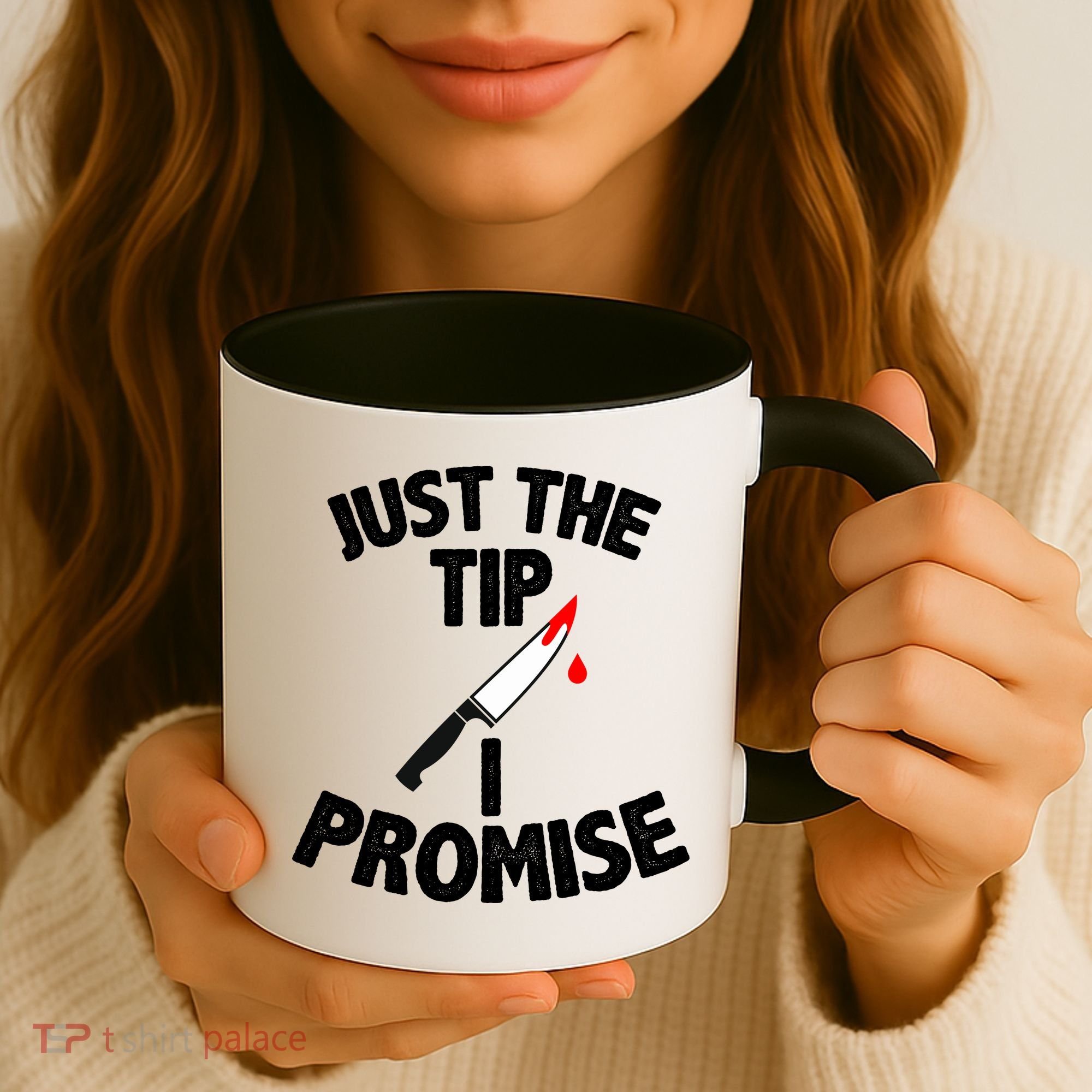 Just The Tip Funny Halloween Knife Coffee Mug